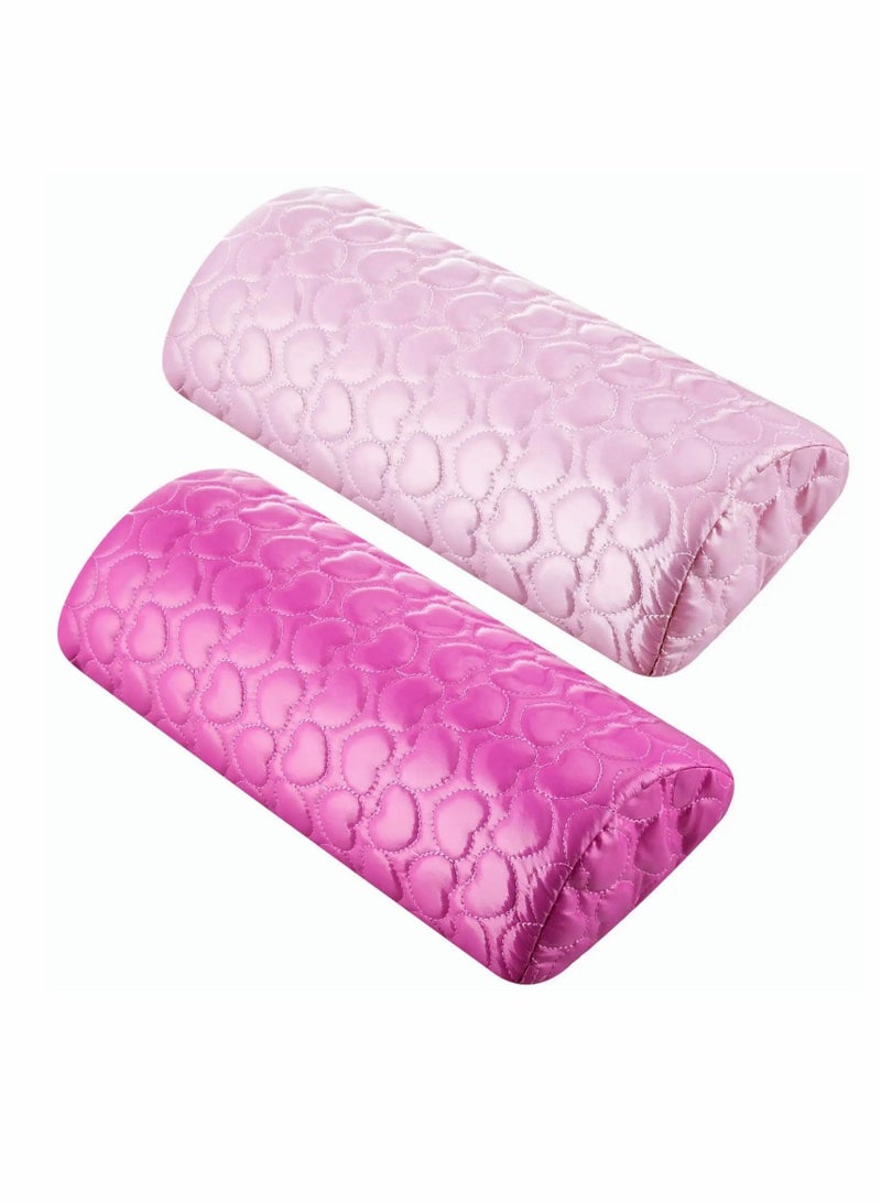 Excefore Hand Rest Cushion, Soft Detachable Nail Art Hand Pillow, PU Leather Salon Nail Hand Rest Cushion Hand Holder Manicure Arm Wrist Rest Holder for Nail Art Supplies 2 Pieces - Image 1