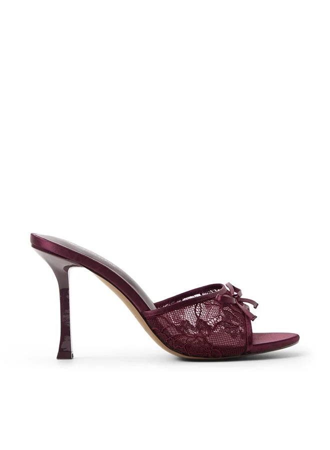 Juniee Ladies Red Heeled Sandals