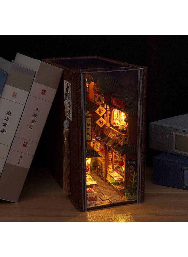 Generic - 天予diy小屋书立TC27中华美食录 手工拼装微缩3d立体拼图创意礼物-颜色:TC27中华美食录（中文） - Image 1