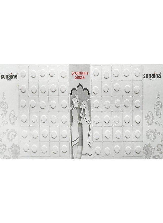 Sunaina Premium Plaza White Bindis For Women Size2 (Size 7Mm) {Sppmw102} - Image 1