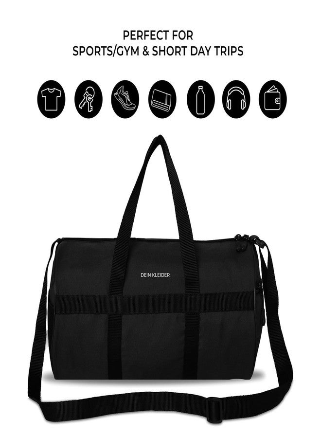 DEIN KLEIDER Sports Gym Travel Duffle Bag (Black) - Image 3
