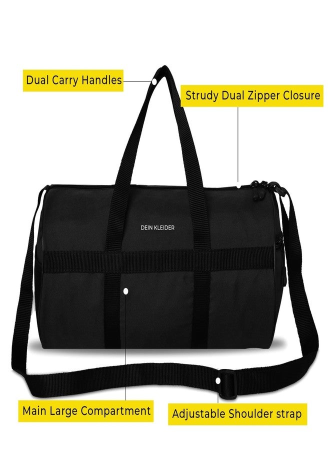 DEIN KLEIDER Sports Gym Travel Duffle Bag (Black) - Image 5