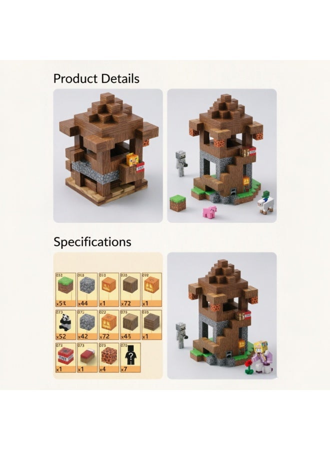 Furtey Game Magnetic 224pieces Building Blocks with Random Game Character Models,  Children's Educational Game Accessories,  Miniature World Building Toys Cube Construction,  Puzzle Building Block Family Par - Image 4