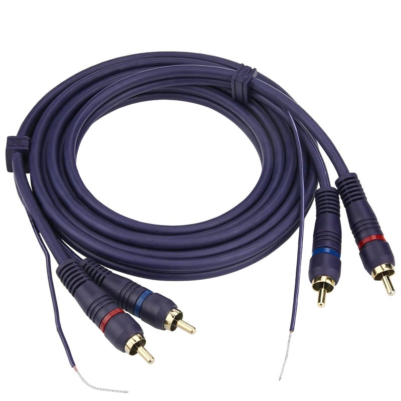 Ullnosoo UIInosoo RCA Cable With Ground Wire, 6ft Turntable Gold Plated 2RCA Male to 2RCA Male Stereo Interconnect for Turntable, Preamp, Record Player, Amplifier - Image 1