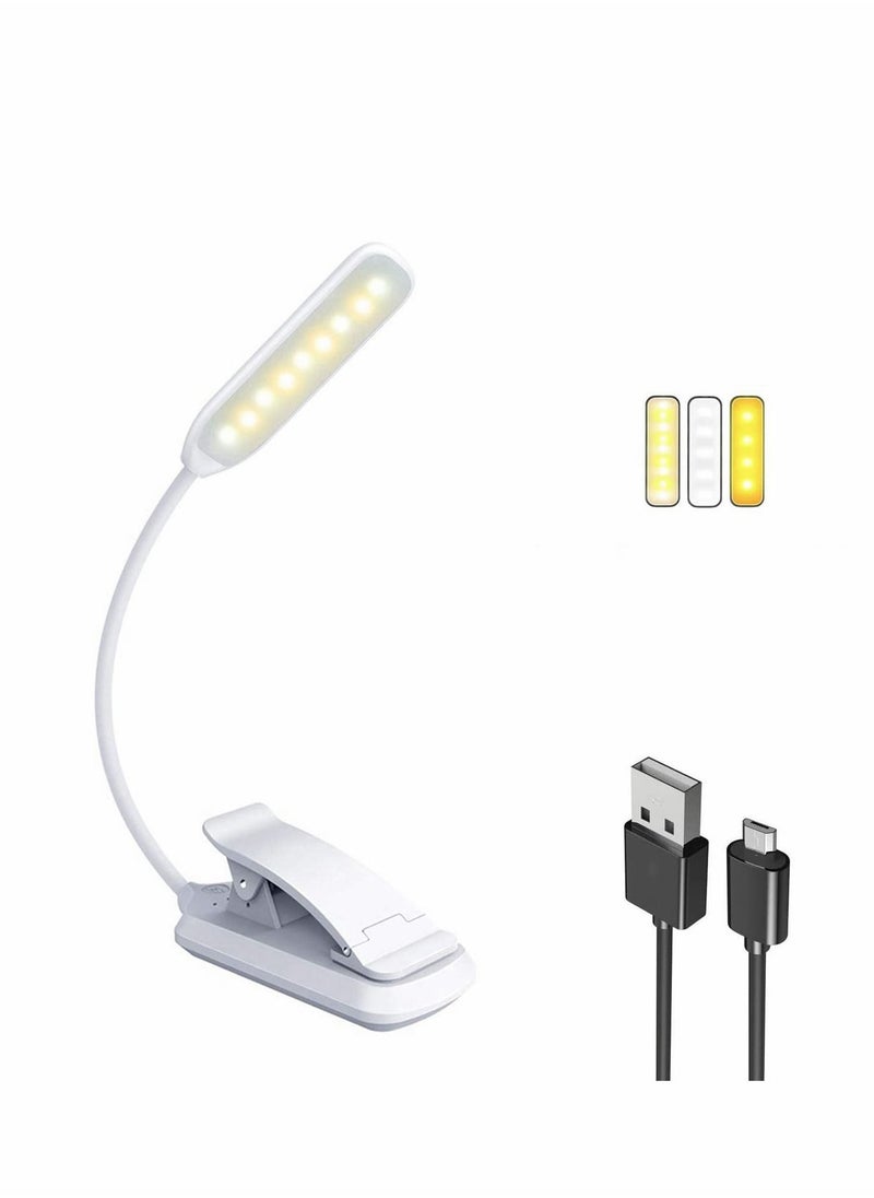 ضوء كتاب للقراءة في السرير، 9 مصابيح LED قابلة للتثبيت، ضوء قراءة قابل للشحن عبر USB مع حساس لمس، 3 مستويات سطوع حماية للعين ضوء كتاب مرن 360° للقراءة الليلية Lamp قابلة للطي