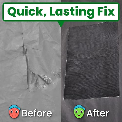 ECOHomes Awning Covers & Tarp Repair Tape - Waterproof Self Adhesive Patch Repair Kit | Patch Tapes for Awnings, Outdoor Canopies, Patio Window Awnings, Gazebos, Tents, RV, Canvas, Boat Covers (Black, 3 Inch) - Image 4