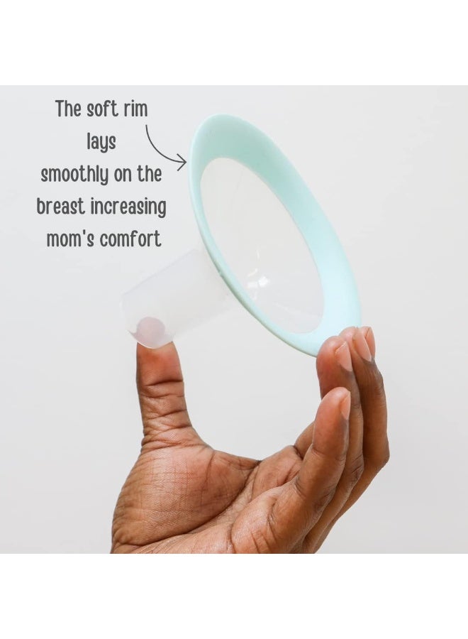 Zomee Flex Breast Shield Latch Assistance Inverted or Flat- Comfortable & Soft for Easy Pumping Use for Z1 Z2 Breast Pump (28 mm) 2 Pack - Image 2