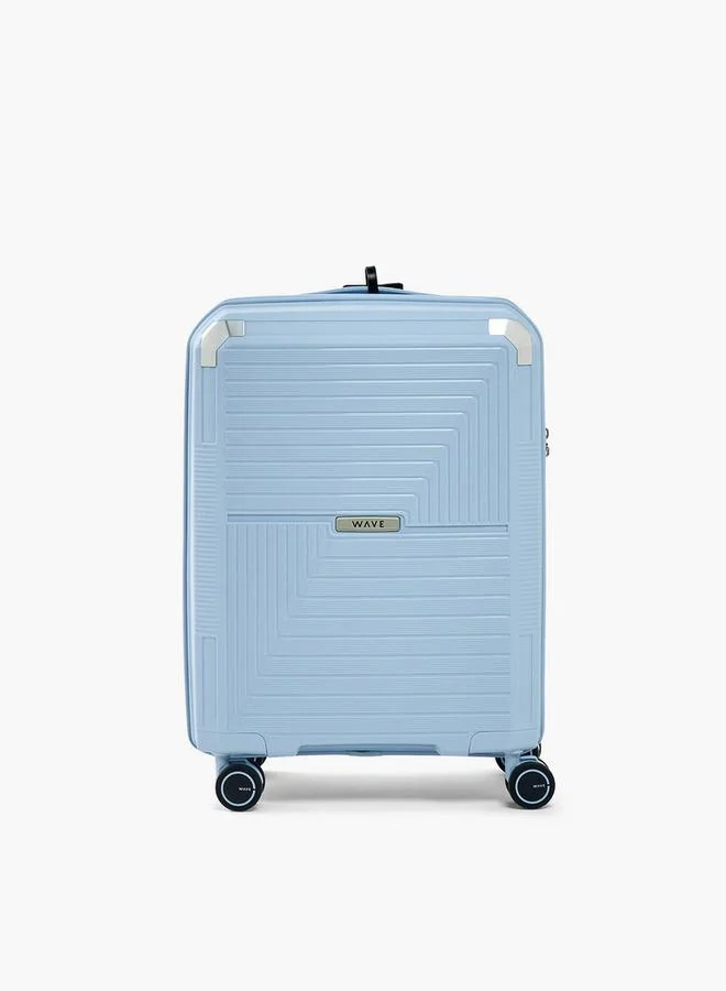 Wave Textured Hardcase Trolley Bag With Retractable Handle