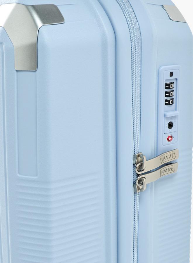 Wave Textured Hardcase Trolley Bag With Retractable Handle - Image 4