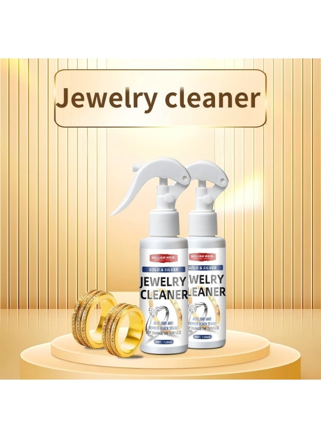 ويليام وير منظف المجوهرات ، حل منظف المجوهرات للماس والذهب والفضة والأحجار الكريمة ، أفضل صيغة مركزة إضافية منظف المجوهرات الفضية منظف المجوهرات حل 120ML - Image 5