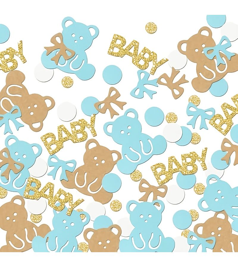 90 Pink Brown Teddy Bear Paper Scraps for Mother Day Shower Gender Reveal Party - Image 1