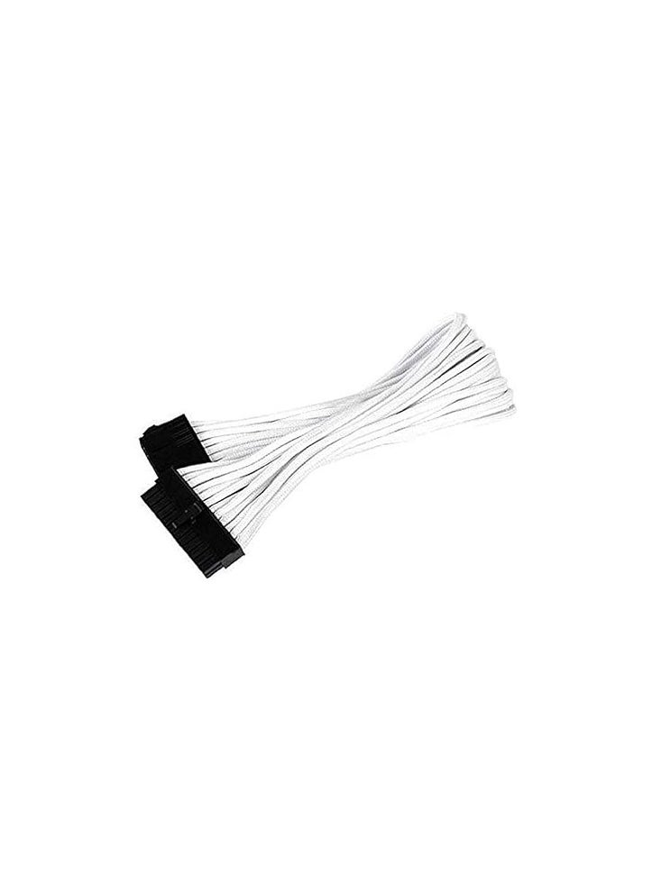 SilverStone - Tek Sleeved Extension Power Supply Cable With 1 X Motherboard 24-Pin Connector (Pp07-Mbw) - Image 1