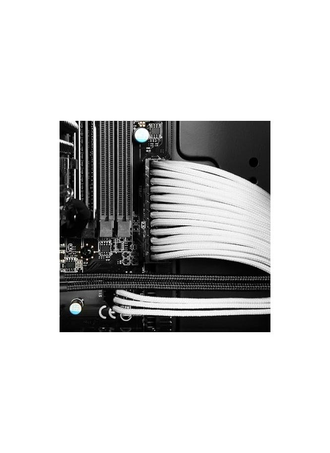 SilverStone - Tek Sleeved Extension Power Supply Cable With 1 X Motherboard 24-Pin Connector (Pp07-Mbw) - Image 1