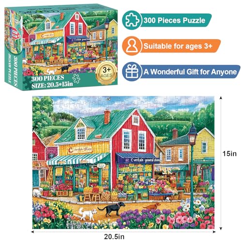 Edsjegn 300 Piece Puzzles for AdultsGarden Center General Store Jigsaw Puzzle for Adults Children ElderlyLarge Piece Puzzle for Kids Age 810 1012 Challenging Funny PuzzleFamily Game Great Gift 205x15in - Image 5
