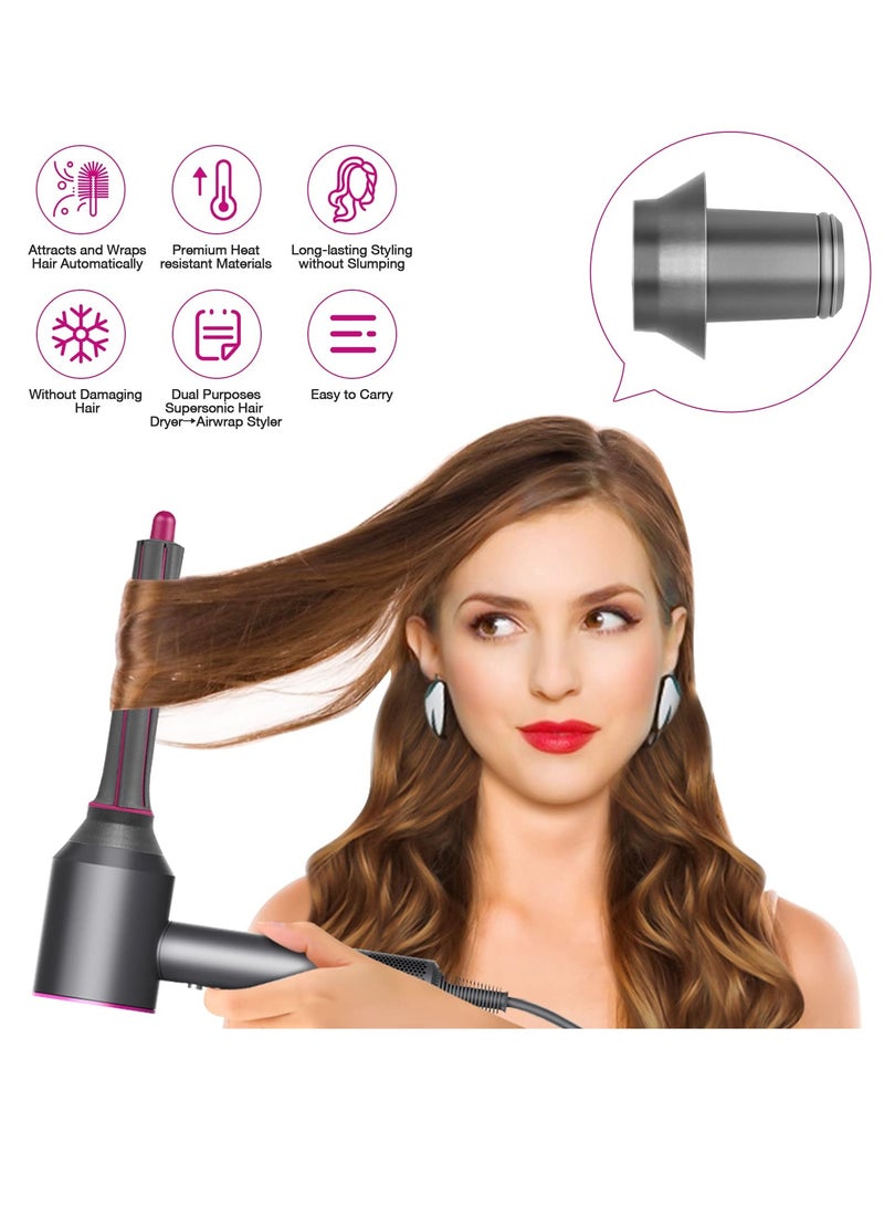 KASTWAVE Adapters for Dyson Hair Dryers, Multifunctional Hair Dryer Accessories Curling Nozzles and Curling Accessories Adapters for Drying, Straightening, Curling and Straightening Hair - Image 2
