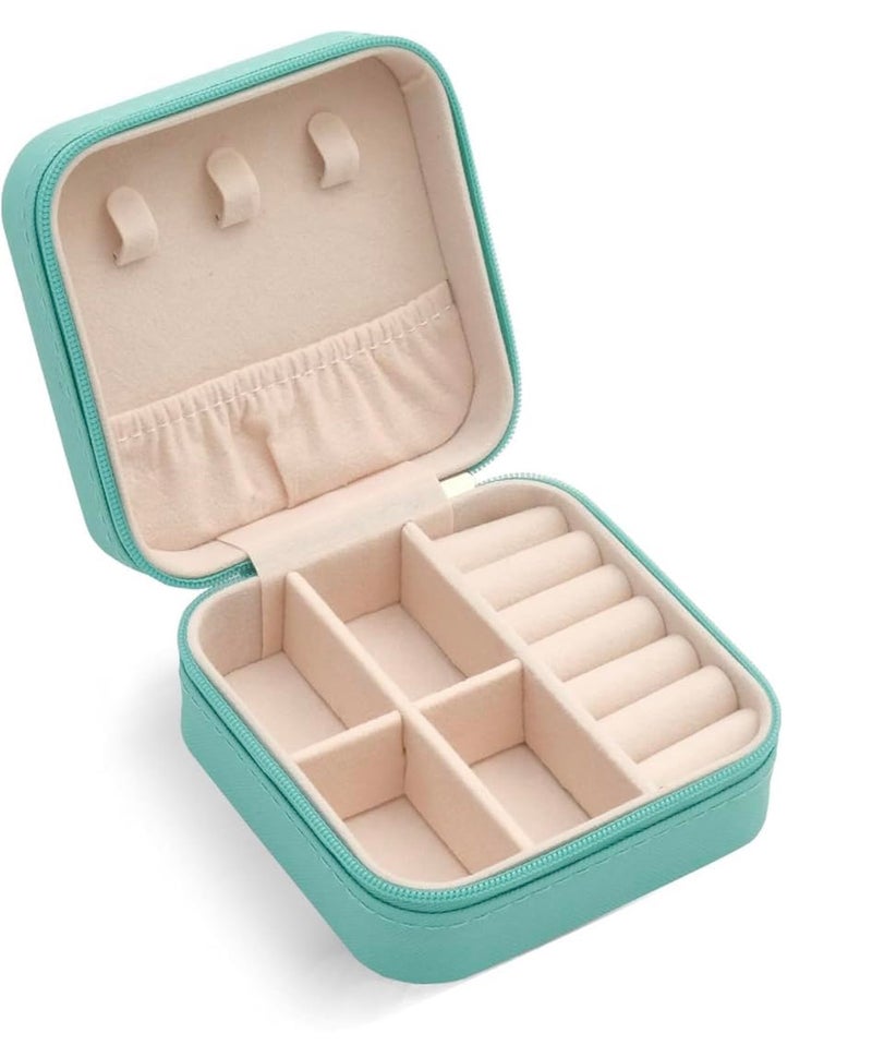 Mini Jewelry Travel Case, Organizer, Portable for Ring, Pendant, Earring, Necklace, Bracelet Holder Boxes (blue)