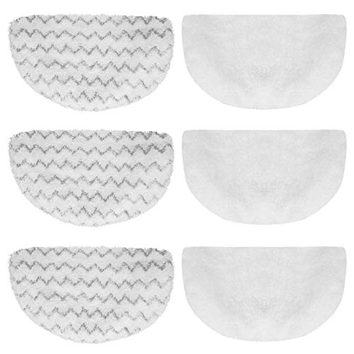 FFsign 6 Pack Replacement Steam Mop Pads for Bissell Powerfresh Steam Mop 1940 1440 1544 1806 2075 Series, Model 19402 19404 19408 19409 1940a 1940f 1940q 1940t 1940w B0006 B0017,Washable Cleaning Pad - Image 1