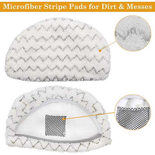 FFsign 6 Pack Replacement Steam Mop Pads for Bissell Powerfresh Steam Mop 1940 1440 1544 1806 2075 Series, Model 19402 19404 19408 19409 1940a 1940f 1940q 1940t 1940w B0006 B0017,Washable Cleaning Pad - Image 2