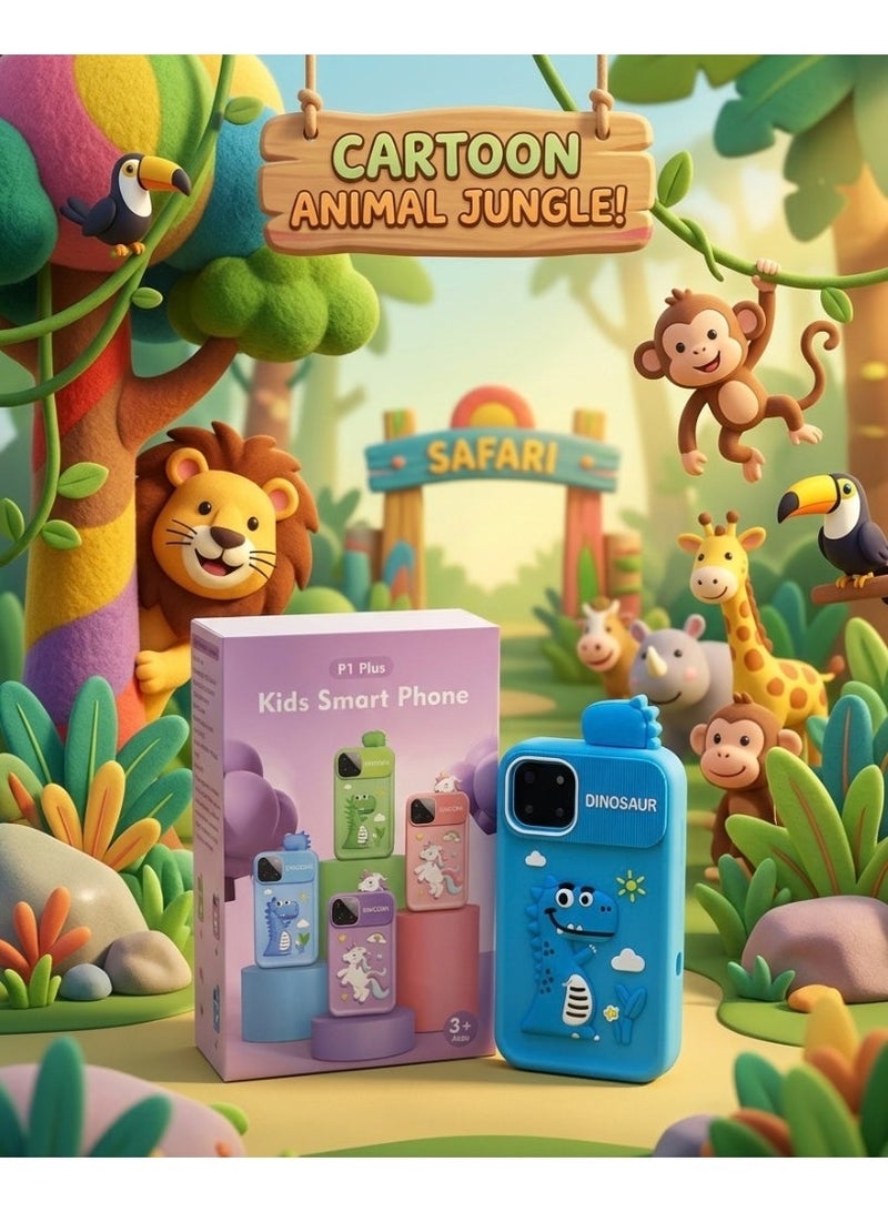 KIDS SMARTPHONE FOR CHILDREN,EDUCATIONAL LEARNING TOY WITH GAMES,CAMERA AND MUSIC CARTOON ANIMALS DESIGN,MULTI COLOUR - Image 1