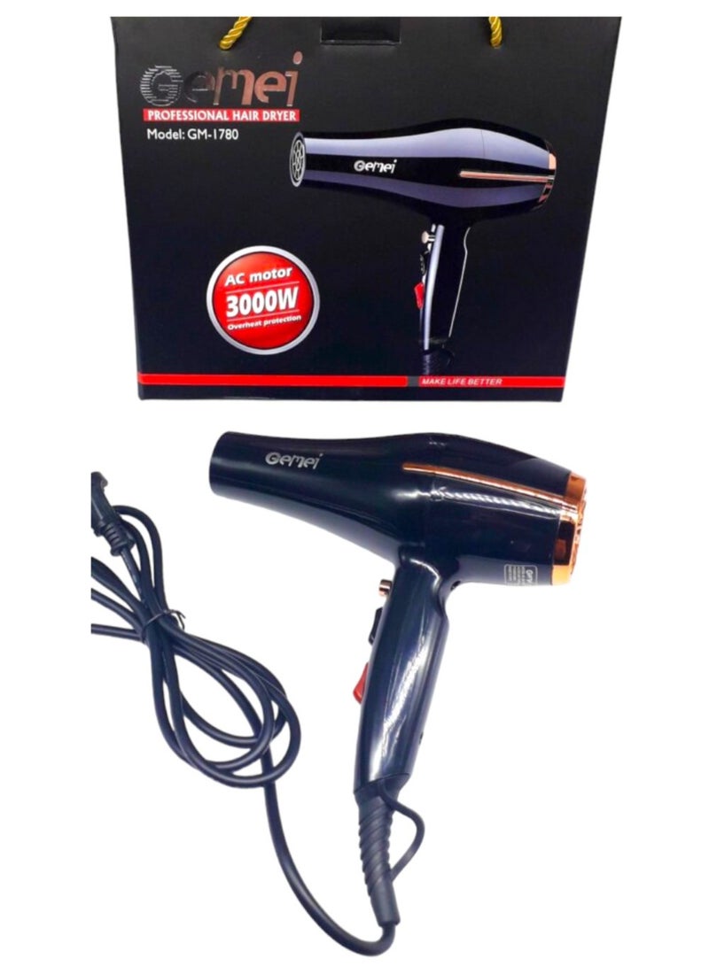 Gemei Professional Hair Dryer 3000w - Image 2