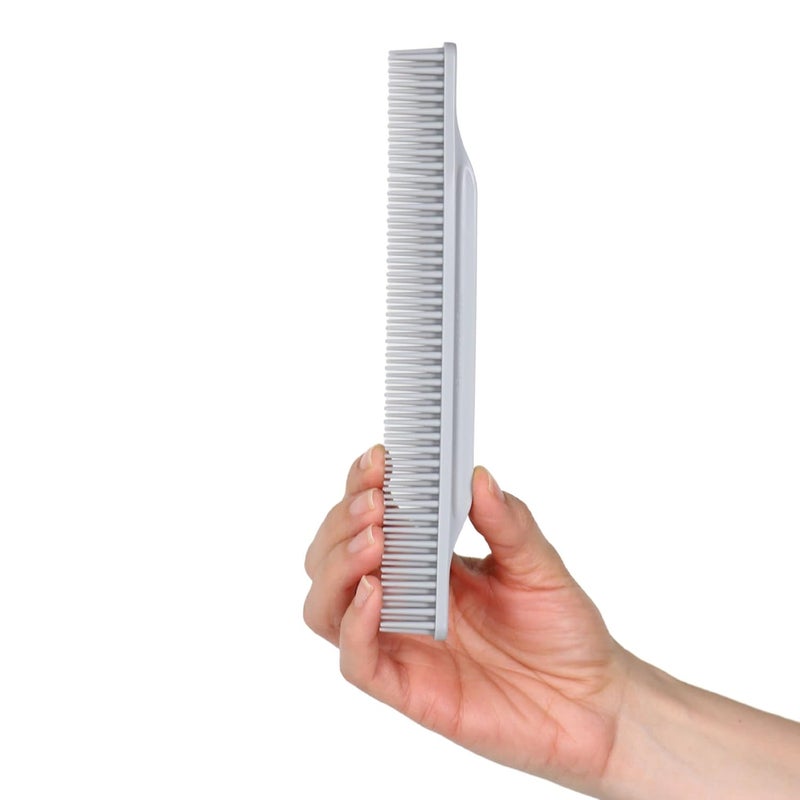 Allegro Combs 3 Row Detangling Comb Wide Tooth Curl Defining Brush for Womens Curly Hair Perfect for Stylists Made in USA 1 Piece Gray