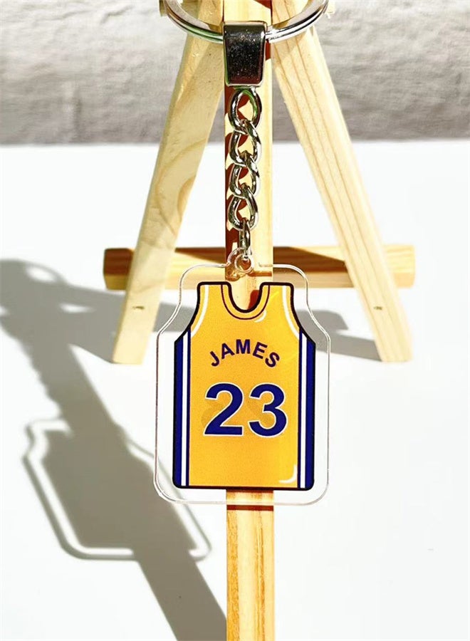 Commemorative Jersey Basketball Star Keychain Men And Women Schoolbag Car Pendant Accessories