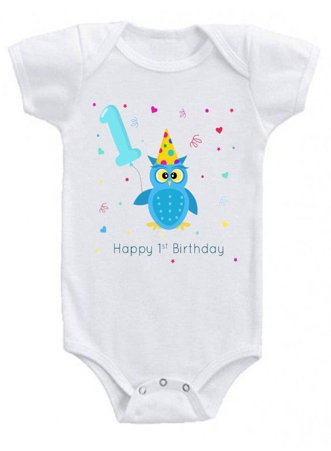 American Apple Romper 1st birthday,christmas,new year printed dress rompers for for Baby Boys,Girls Rompers (9-12 Months, Happy 1st Birthday) - Image 1