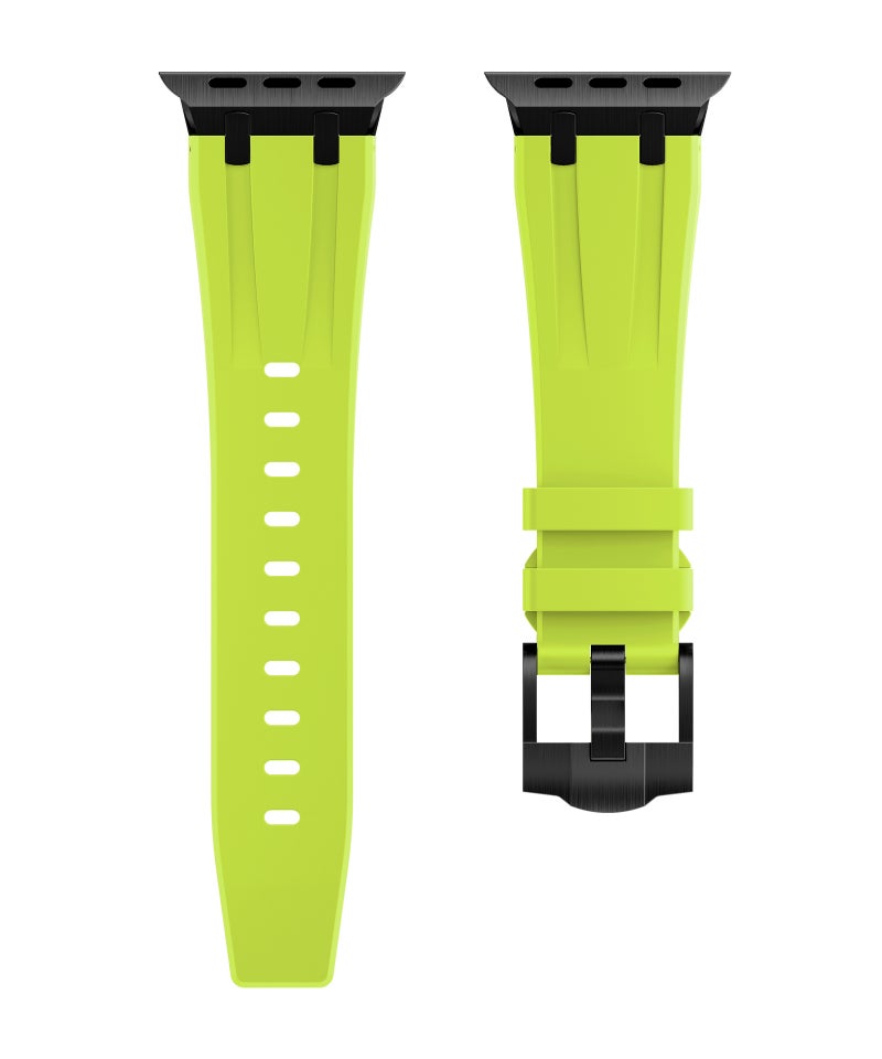 Ready Stock Suitable For Apple Watch Apple Watch Liquid Silicone Strap Stainless Steel Head Ultra Strap - Image 1