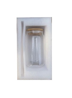 Heat-Resistant Glass Straw Cup with Lid550ML Cup + lid + straw Pearl cotton packaging 550ML Cup + lid + straw Pearl cotton packaging