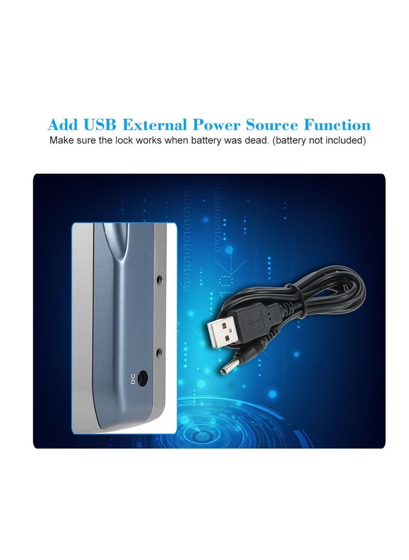 WAFU WiFi Smart Electronic Lock Tuya/SmartLife Lock Remote Control Invisible Keyless Entry Door Lock Zinc Alloy Metal Smart Door Lock iOS Android APP Unlocking with 4 Remote Controlle
