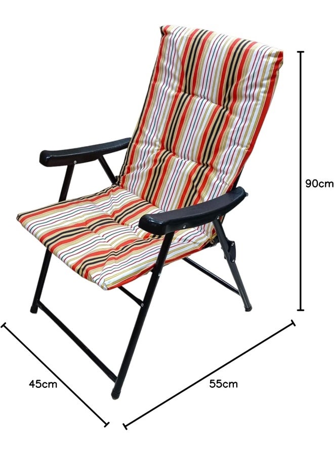 GO2CAMPS Foldable Camping Chair with Cusion Premium Quality | Beach Chair | Garden Chair | Fishing Chair | Travel Chair | Picnic Chair - Image 2