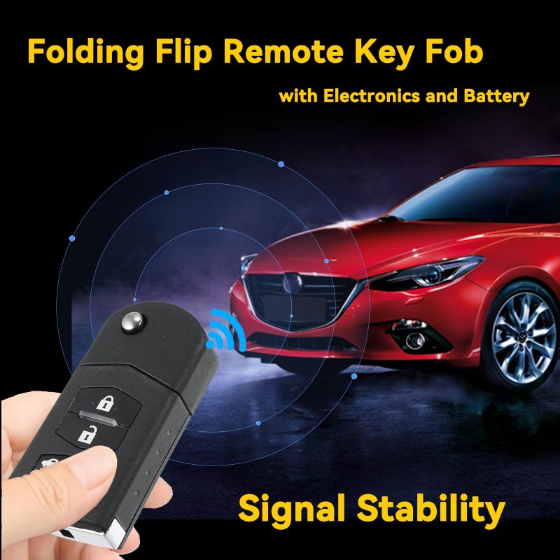 Mazda Key Fob Replacement: 3+1 Key - Replacement Remote Key for Mazda Vehicle Owners - Image 5