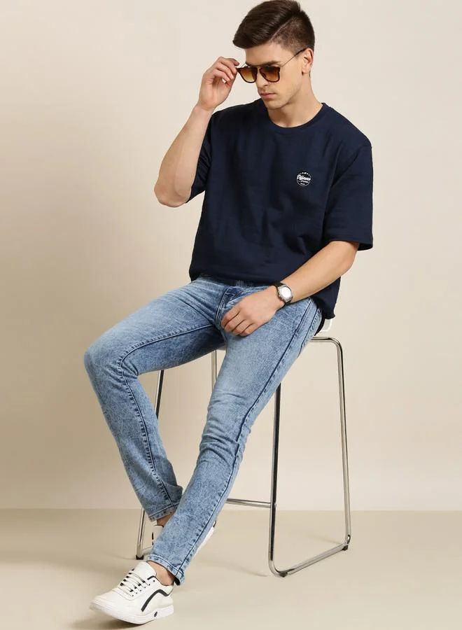 Difference of Opinion Difference of Opinion Textured Chest Print Oversized T-Shirt