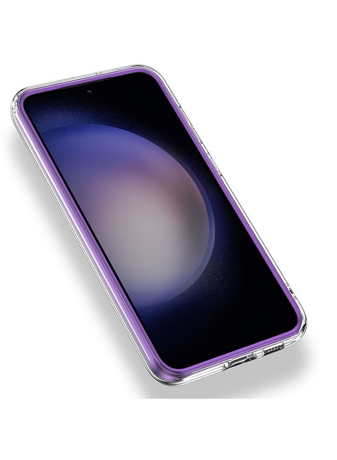 O Ozone Marble Bundle for Samsung Galaxy S23 Plus Case + Galaxy Buds Case Full-Body Smooth Gloss Finish Marble Shockproof Bumper Stylish Cover (Purple) - Image 4