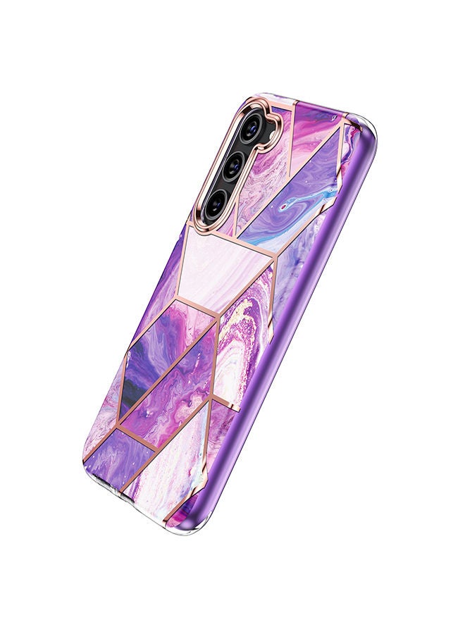 O Ozone Marble Bundle for Samsung Galaxy S23 Plus Case + Galaxy Buds Case Full-Body Smooth Gloss Finish Marble Shockproof Bumper Stylish Cover (Purple) - Image 5