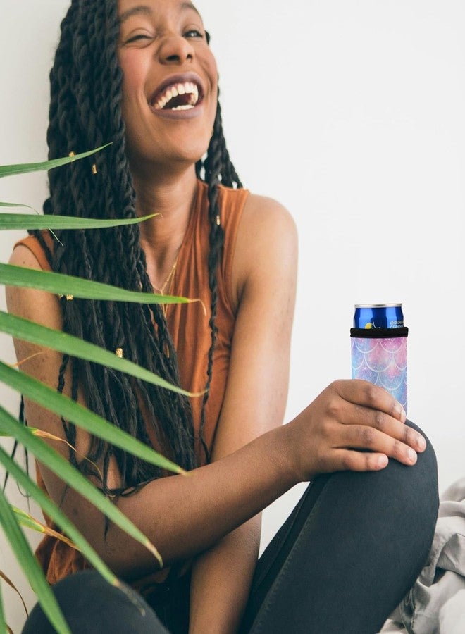 Homakover Pack of 3 Neoprene Insulators Fish Scale Pattern Beer Can Sleeves for 7.5oz Drink Beer Cans - Image 5