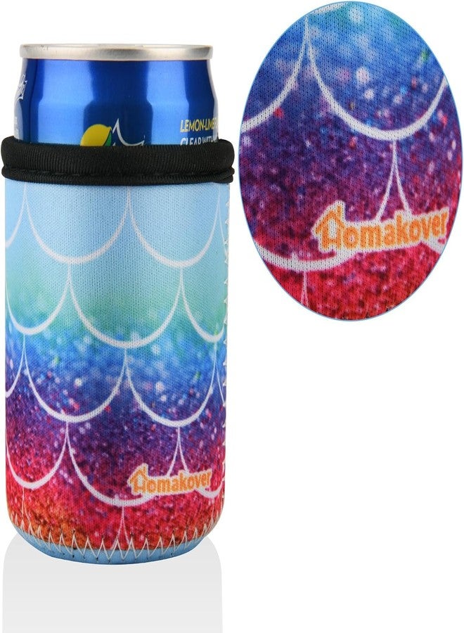 Homakover Pack of 3 Neoprene Insulators Fish Scale Pattern Beer Can Sleeves for 7.5oz Drink Beer Cans - Image 3