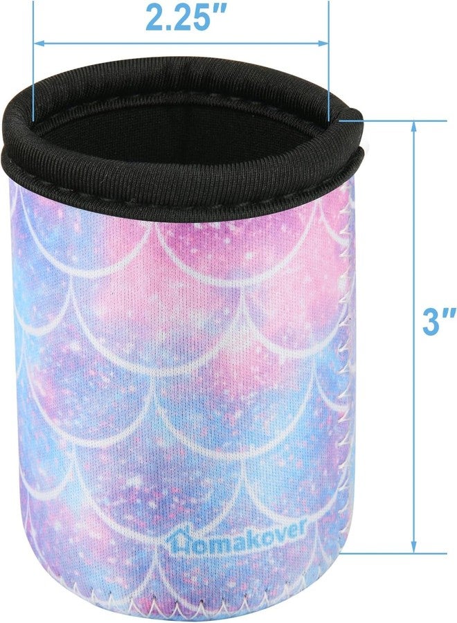 Homakover Pack of 3 Neoprene Insulators Fish Scale Pattern Beer Can Sleeves for 7.5oz Drink Beer Cans - Image 2