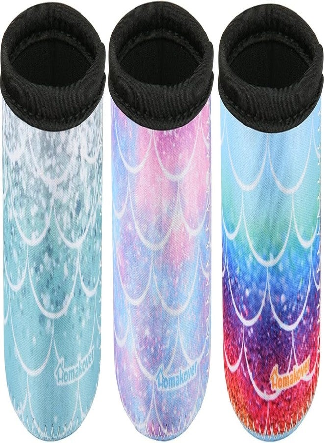 Homakover Pack of 3 Neoprene Insulators Fish Scale Pattern Beer Can Sleeves for 7.5oz Drink Beer Cans - Image 1