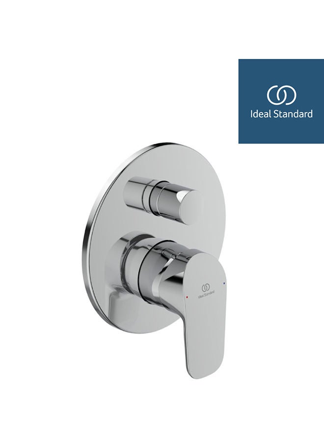 Ideal Standard مجموعة خلاط دش سيرافليكس من النحاس مع دش مطري ومقبض واحد، رشاش يدوي كروم - Image 1