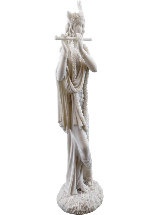 Top Collection Krishna Statue- Hindu God of Love and Divine Joy Sculpture in Premium White Marble Finish- 10-Inch Collectible Figurine - Image 4