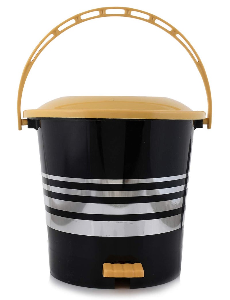 Kuber Industries Kuber Industries Plastic Dustbin Garbage Bin with Handle10 Liters Yellow CTKTC38006  - Image 4