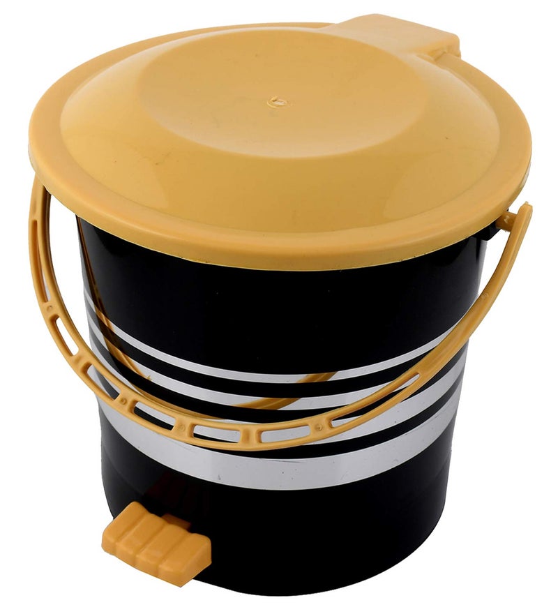Kuber Industries Kuber Industries Plastic Dustbin Garbage Bin with Handle10 Liters Yellow CTKTC38006  - Image 1