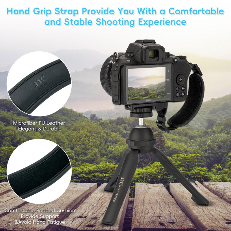 JJC Camera Hand Grip Strap for Canon EOS R8 R10 R7 R5 C R6 Mark II R RP 90D 5DM4 Rebel T7 T8i T7i T6i T6 SL3 4000D Sony A6700 Nikon Z30 Coolpix P950 P900 Panasonic Lumix DMC-GX85 G85 GH4 G100 FZ80 - Image 5