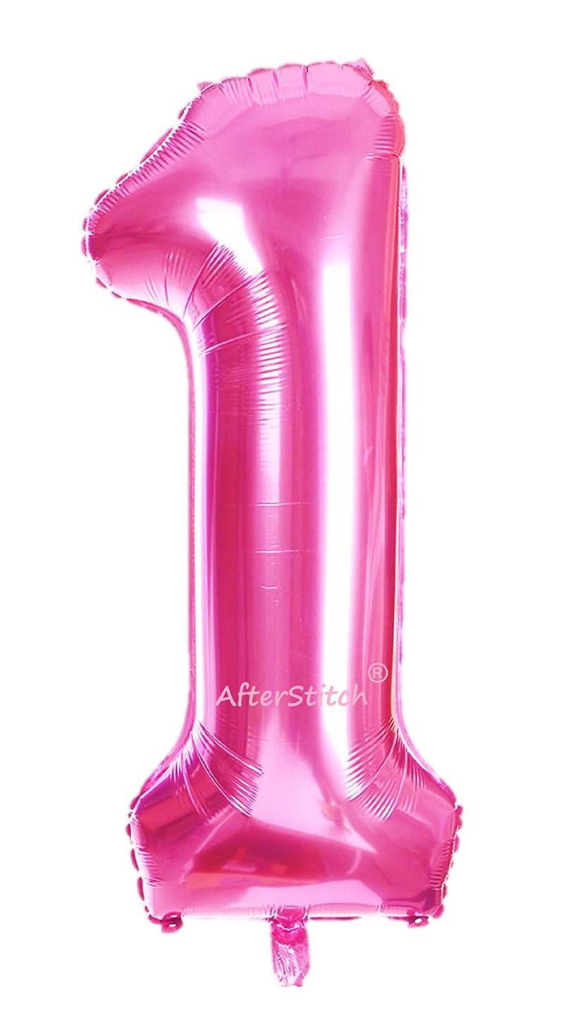 AFTERSTITCH 1st birthday decoration for Girls kit props items set of 5, Girl birthday theme decorations foil balloons set (GIRL 1St Birthday Set) - Image 3