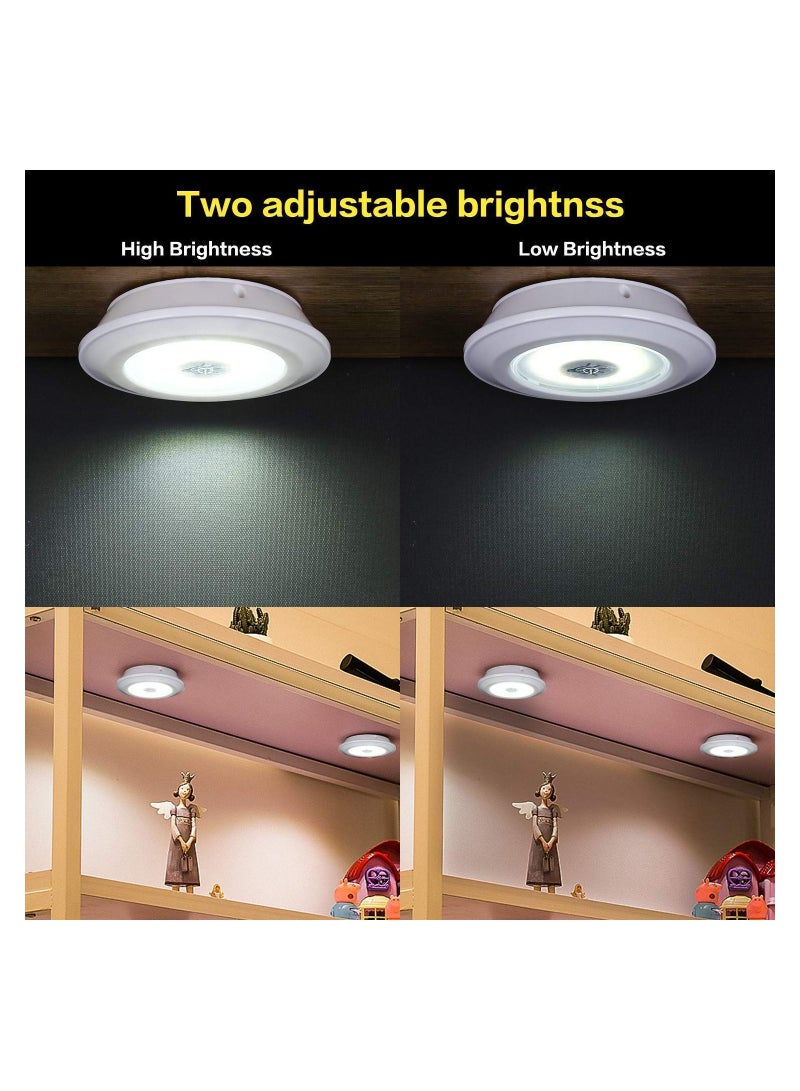 COB Wireless LED Lights | Brightness Adjustable Night Light Wall Light for Closet Cabinet with Timer - Set of 3 Lights and Remote Control