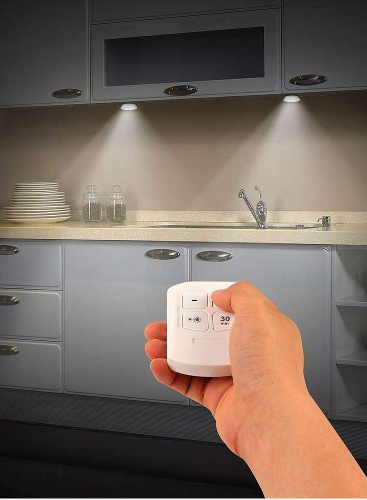 COB Wireless LED Lights | Brightness Adjustable Night Light Wall Light for Closet Cabinet with Timer - Set of 3 Lights and Remote Control