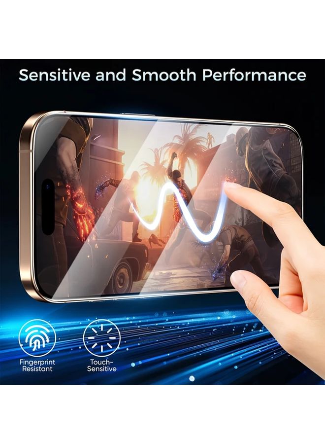 3Pcs Tempered Glass Screen Protector For iPhone 17 Pro Max HD Clear Anti Fingerprint - Image 3