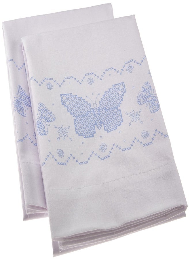 Janlynn Butterflies Pillowcase Pair Stamped Cross Stitch-20 X30 - Image 2