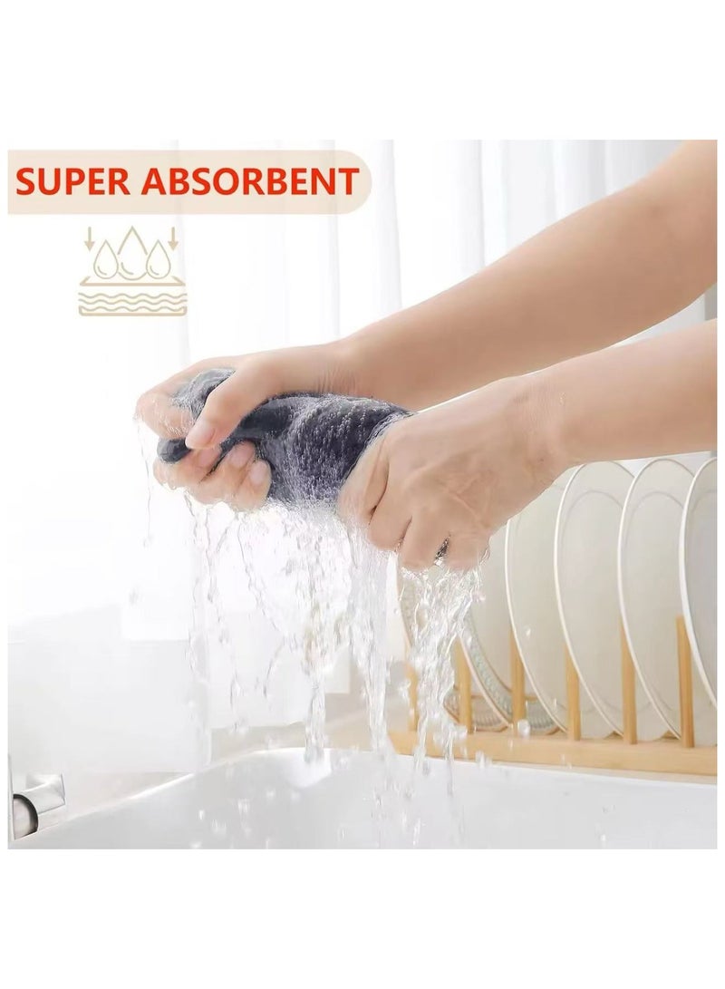 100% Cotton Kitchen Towel Towels Tea Towel Dish Towel Cleaning Cloth Washcloth Rag Super Soft Absorbent and Quick Drying Rag, 34x34 CM, 4 Pack (Mixed Colors) - Image 4